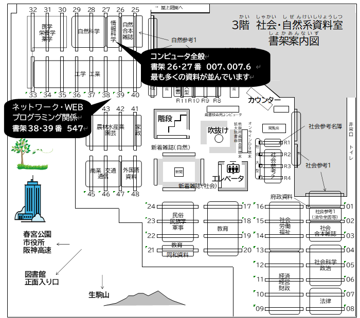 3階書架案内図