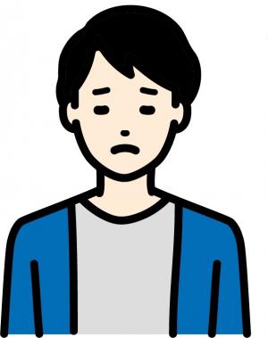 困っている男の人