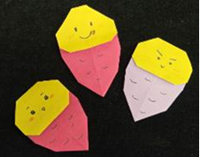 おみやげの折り紙で作ったやきいも