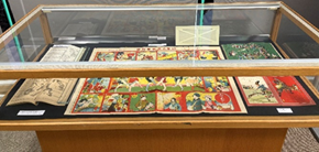 国際児童文学館閲覧室内での展示の様子