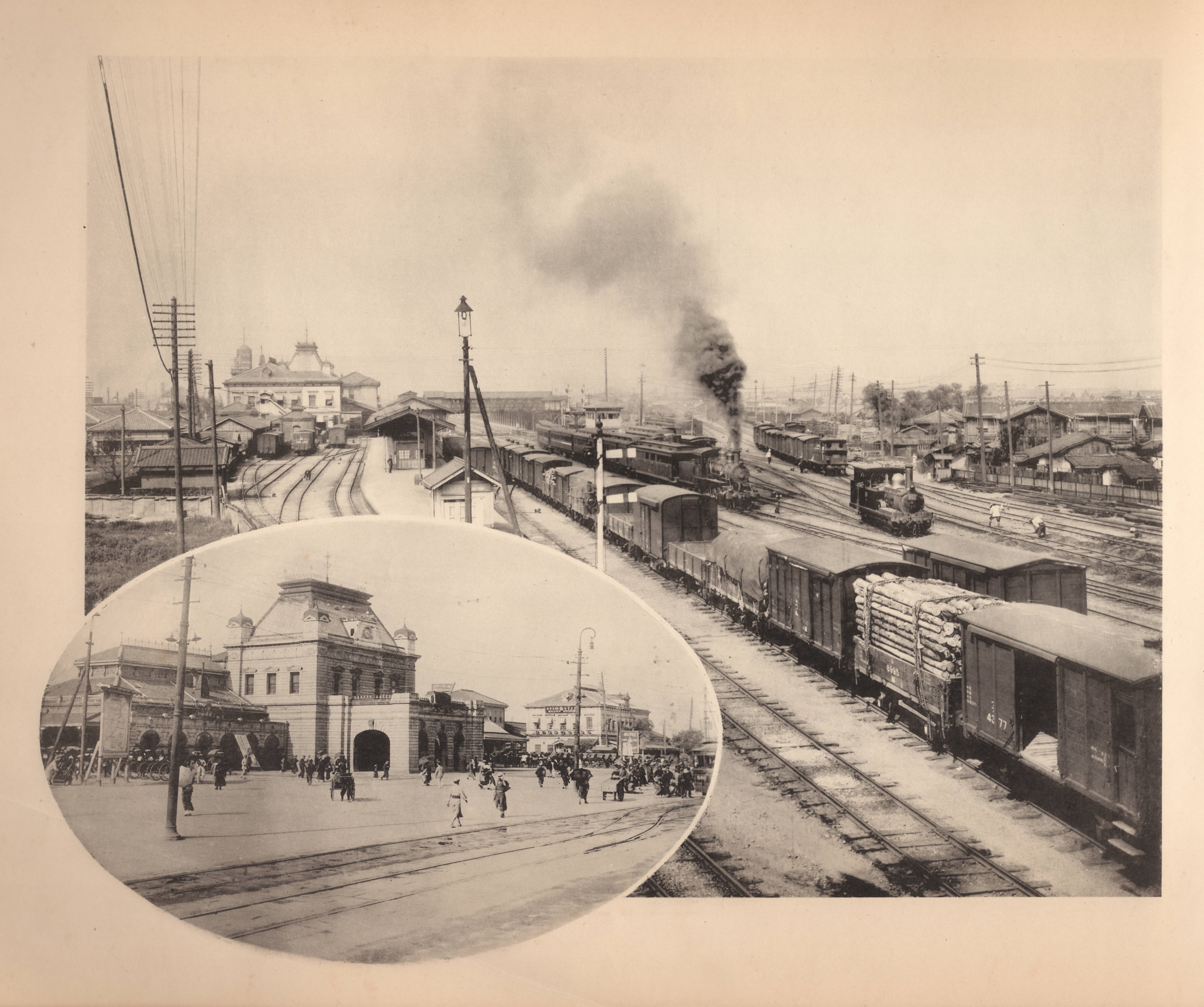 写真　大正初期の大阪駅（『大阪府写真帖』（大阪府　大正３年）より）