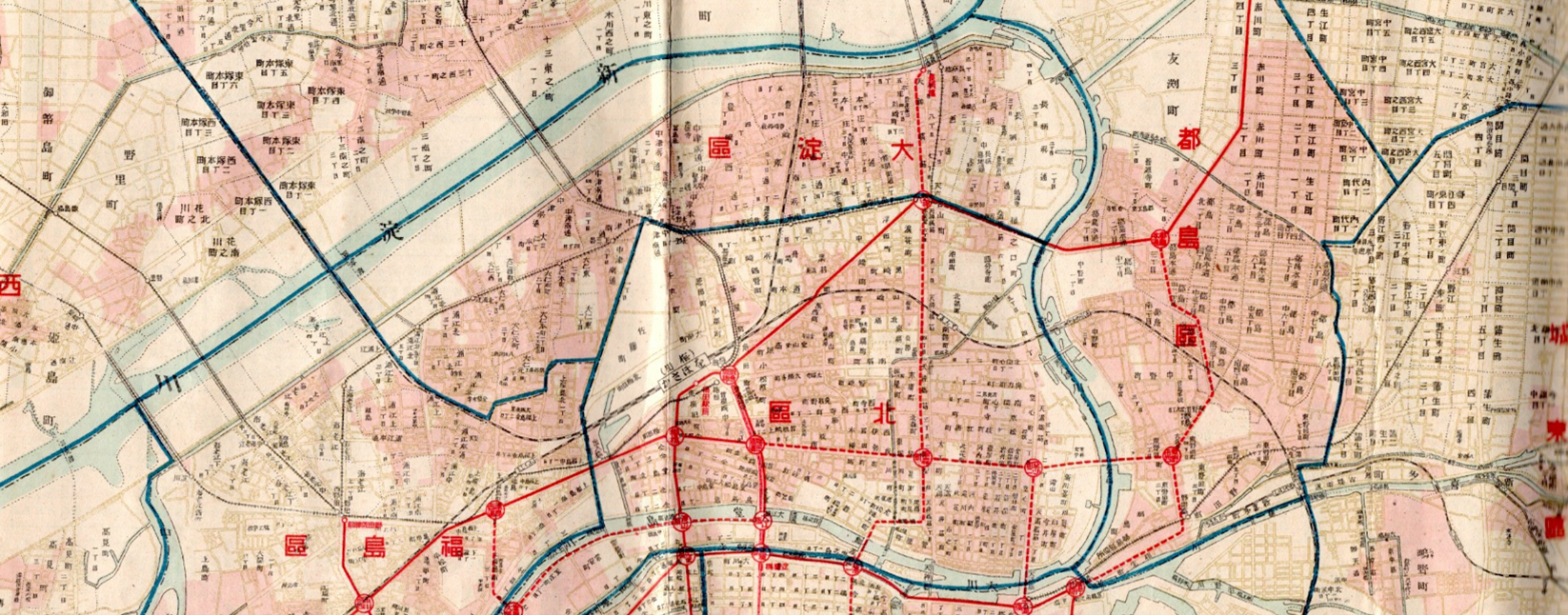 『大阪市地図：戦災焼失区域明示【378/1203/#】の画像