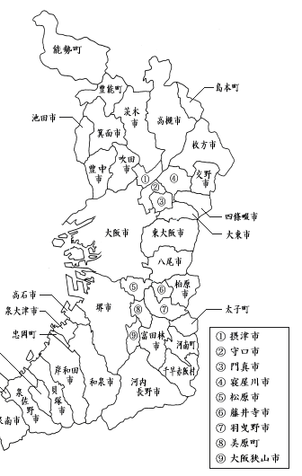 大阪府地図画像