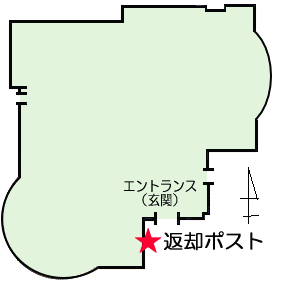 中央図書館返却ポスト地図