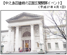 中之島図書館の正面玄関開扉イベント