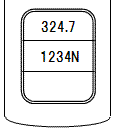 1段目324.7、2段目1234N、3段目空欄