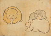 芳中　仔犬の図