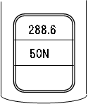 請求記号ラベル。1段目が288.6、2段目が50N。