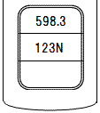 1段目598.3、2段目123N、3段目空欄