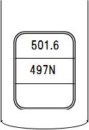 1段目501.6、2段目497N、3段目空欄