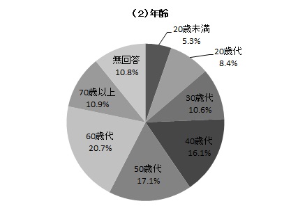年齢の円グラフ