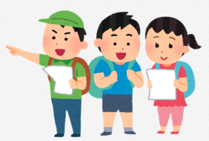 いにしえのみちをあるく　イラスト