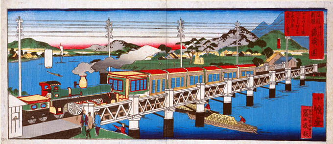 阪府新規中津川鉄橋の図
